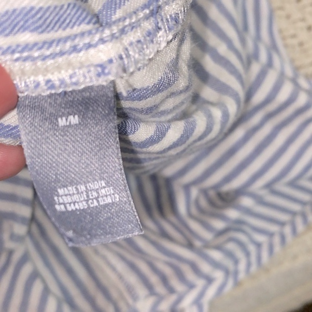 Aerie blue striped top size medium - Picture 8 of 9